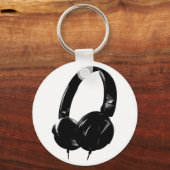 Pop Art Headphone Sleutelhanger (Voorkant)