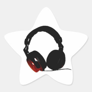 Pop Art Headphone Ster Sticker