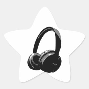 Pop Art Headphone Ster Sticker