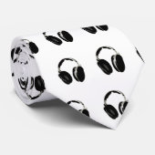 Pop Art Headphone Stropdas (Opgerold)