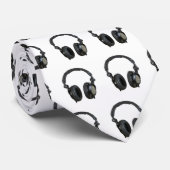 Pop Art Headphone Stropdas (Opgerold)