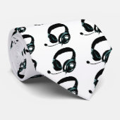 Pop Art Headphone Stropdas (Opgerold)