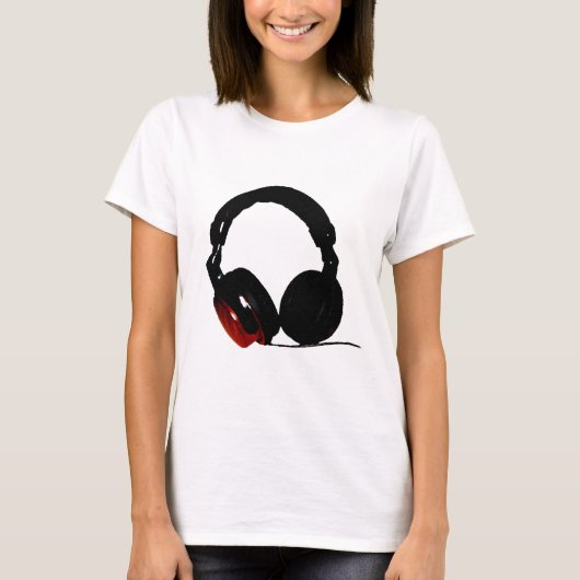 Pop Art Headphone T-shirt (Voorkant)