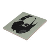 Pop Art Headphone Tegeltje (Zijkant)