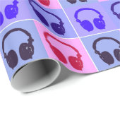 Pop Art Headphones Cadeaupapier (Rol Hoek)