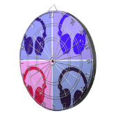 Pop Art Headphones Dartbord (Voorkant Rechts)