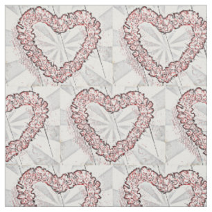 Pop Art Heart Wreath Stof