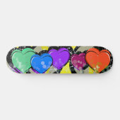 Pop Art Hearts Skateboard Deck (Horz)