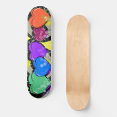 Pop Art Hearts Skateboard Deck (Recto)
