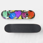Pop Art Hearts Skateboard Deck (Horz)