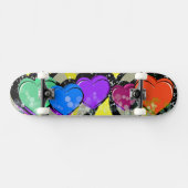 Pop Art Hearts Skateboard Deck (Horz)