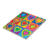 Pop Art Hearts Tegeltje (Zijkant)