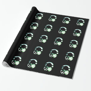 Pop Art Hoofdtelefoon Kerst Cadeaupapier