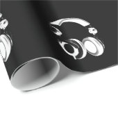 Pop Art Hoofdtelefoon Kerst Wrapping Papier (Rol Hoek)