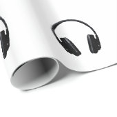 Pop Art Hoofdtelefoon Kerst Wrapping Papier (Rol Hoek)