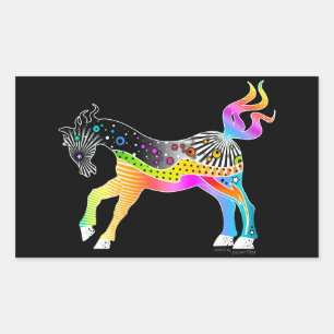 Pop Art HORSE Rechthoekige Sticker