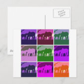 Pop Art Horses Briefkaart (Voorkant / Achterkant)