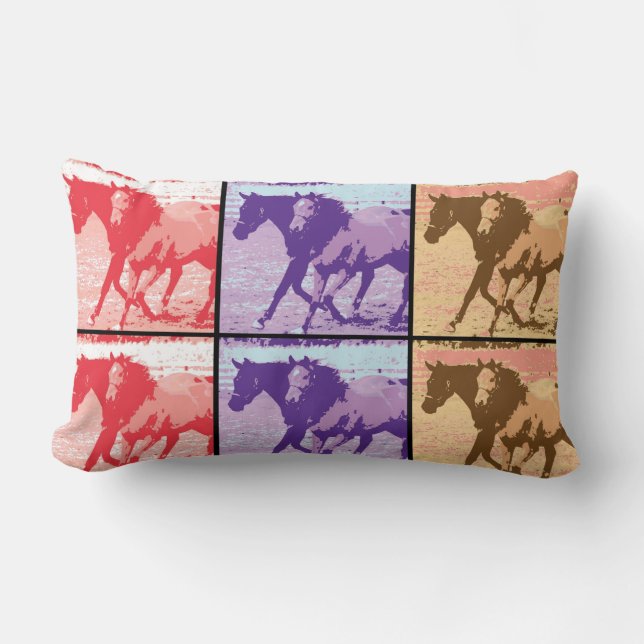 Pop Art Horses Kussen (Voorkant)