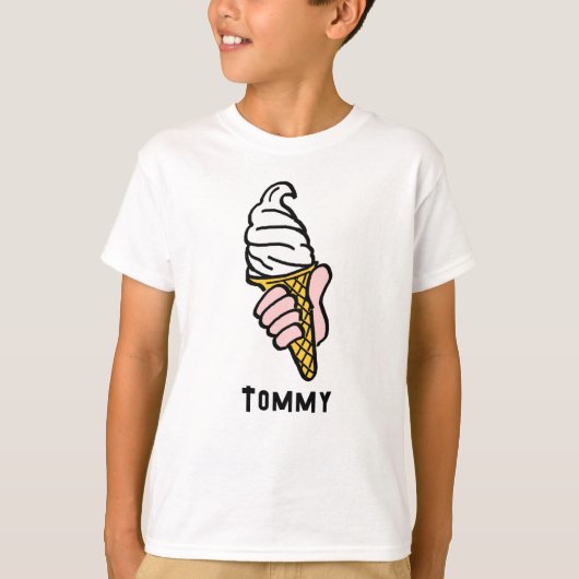 Pop Art Ice Cream Cone of Cornet T-shirt (Voorkant)