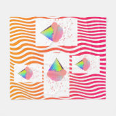 POP ART ICE CREAM CONT OP STRIPES Fleece Blanket Deken (Voorkant (Horizontaal))