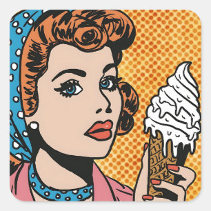  Pop Art Ice Cream Stickers