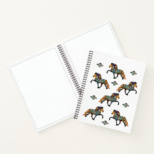 Pop Art IJslands Paard Notitieboek (Binnen)