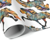 Pop Art IJslands paardenpakpapier Cadeaupapier (Rol Hoek)