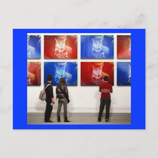 Pop Art Indigo Briefkaart (Voorkant)