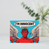 Pop Art Innocent Devil Briefkaart (Staand voorkant)