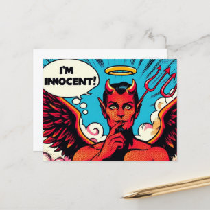 Pop Art Innocent Devil Briefkaart