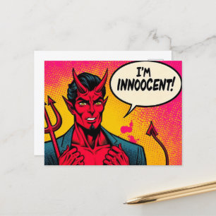Pop Art Innoocent Devil Comic Briefkaart