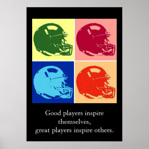 Pop Art Inspirerend Football Quottes Poster