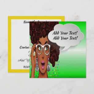 Pop Art Invitation Kaart