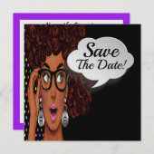 Pop Art Invitation Save The Date (Voorkant / Achterkant)