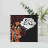 Pop Art Invitation Save The Date (Staand voorkant)