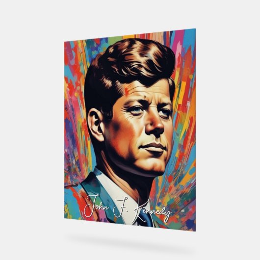 Pop Art Jack JFK John F. Kennedy Acryl Bord (Hoek)