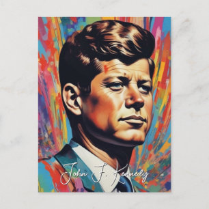 Pop Art Jack JFK John F. Kennedy Briefkaart