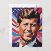 Pop Art Jack JFK John F. Kennedy Briefkaart (Voorkant / Achterkant)