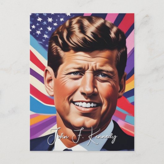 Pop Art Jack JFK John F. Kennedy Briefkaart (Voorkant)