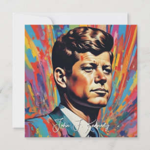 Pop Art Jack JFK John F. Kennedy Feestdagenkaart