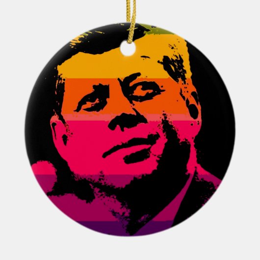 Pop Art Jack JFK John F. Kennedy Keramisch Ornament (Voorkant)