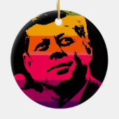 Pop Art Jack JFK John F. Kennedy Keramisch Ornament (Achterkant)