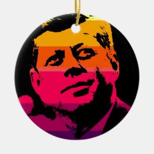 Pop Art Jack JFK John F. Kennedy Keramisch Ornament