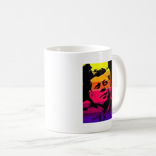Pop Art Jack JFK John F. Kennedy Koffiemok (Voorkant rechts)