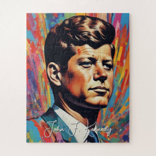 Pop Art Jack JFK John F. Kennedy Legpuzzel