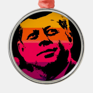 Pop Art Jack JFK John F. Kennedy Metalen Ornament