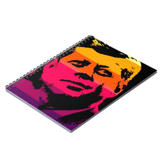 Pop Art Jack JFK John F. Kennedy Notitieboek (Linkerzijde)