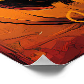 Pop Art Jack-o'-Lantern Grid Halloween Poster (Hoek)