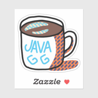 Pop Art Java Mok Sticker