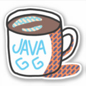 Pop Art Java Mok Sticker (Voorkant)